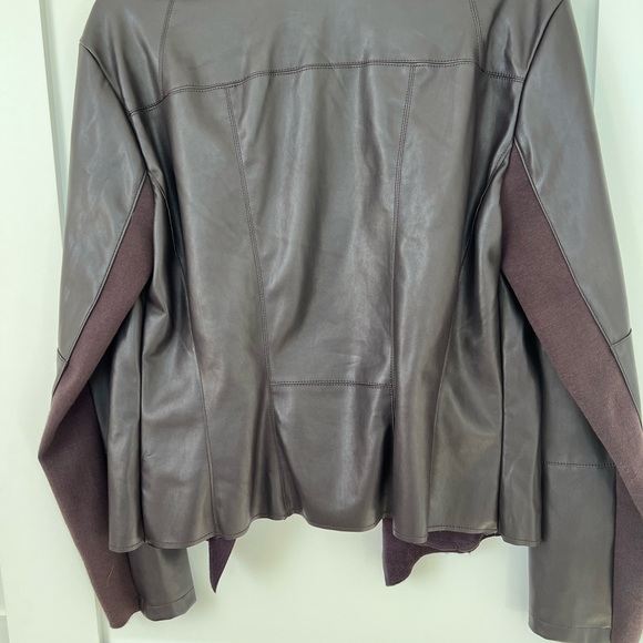 Bar III Purple Faux Leather Jacket- Large - Picture 4 of 6